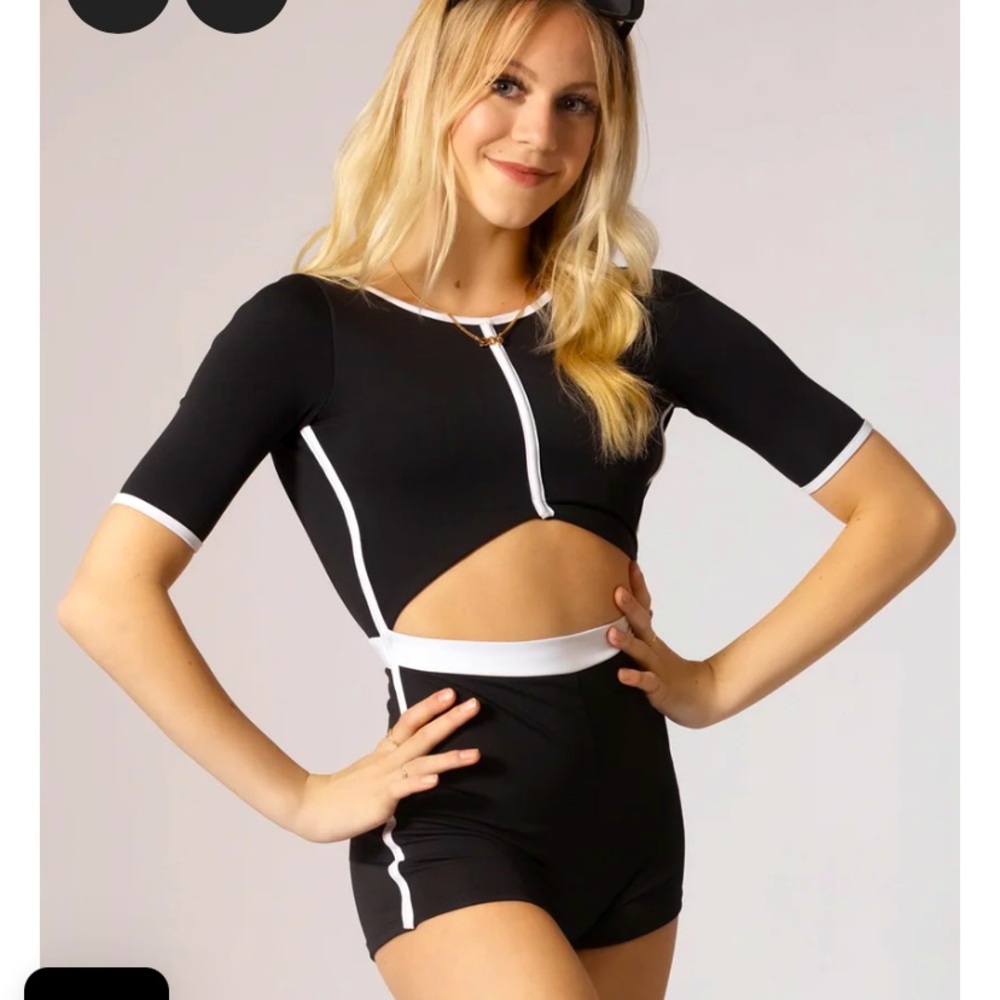 TIGER FRIDAY • Broadway Jumpsuit - 8 Ball - Black and White, Size CL